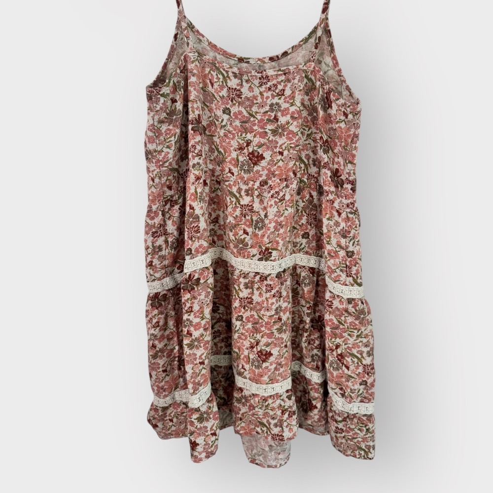 Art Class‎ Girls Floral Print Dress Lace Trim Sleeveless Casual Y2K